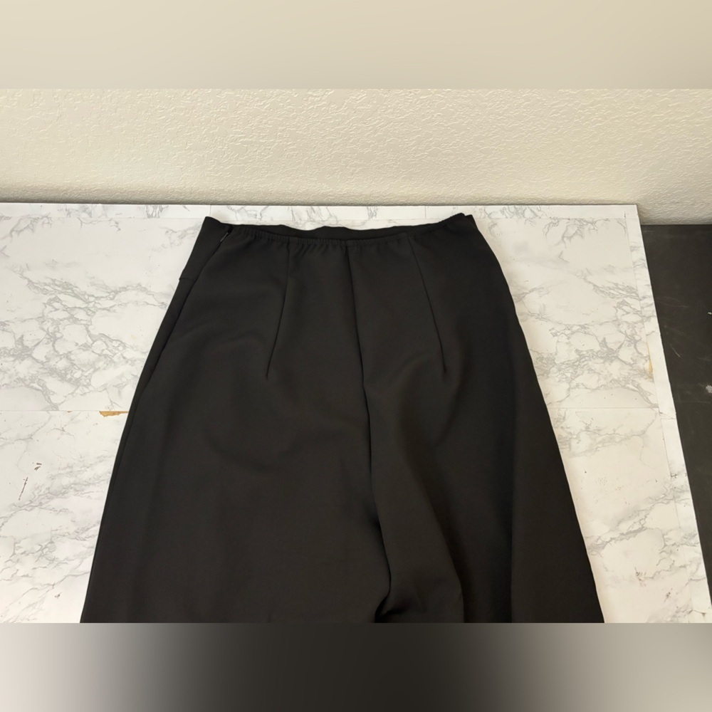 Cider Slinky Wide Leg Stretch Relaxed Pants Pockets Black Size XL Happy Hour - Picture 3 of 5